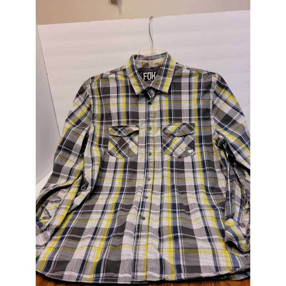 Fox mens‎ plaid shirt, size L, long sleeve